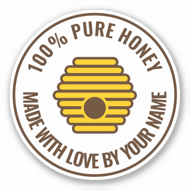 Logo de Beehive miel hacer negocios pegatinas de v (Anverso)