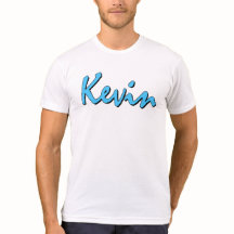 Logo de Blue Kevin en camiseta blanca