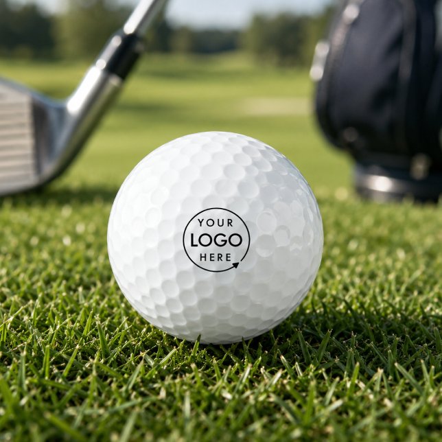 Logo de Bola de Golf | Bolas de Torneo Empresarial (Custom logo golf ball for business tournaments, client gifts, and branded golfer favors.)