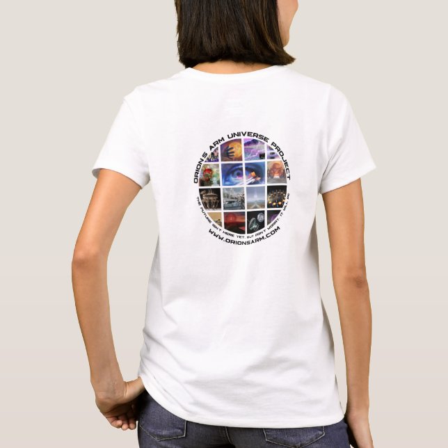 Logo de bolsillo de camiseta OA blanca, 2 caras (Reverso)