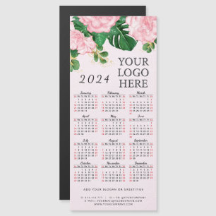 Logo de calendario magnético color rosa 2024