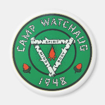 Logo de Camp Watchaug en imán