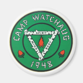 Logo de Camp Watchaug en imán
