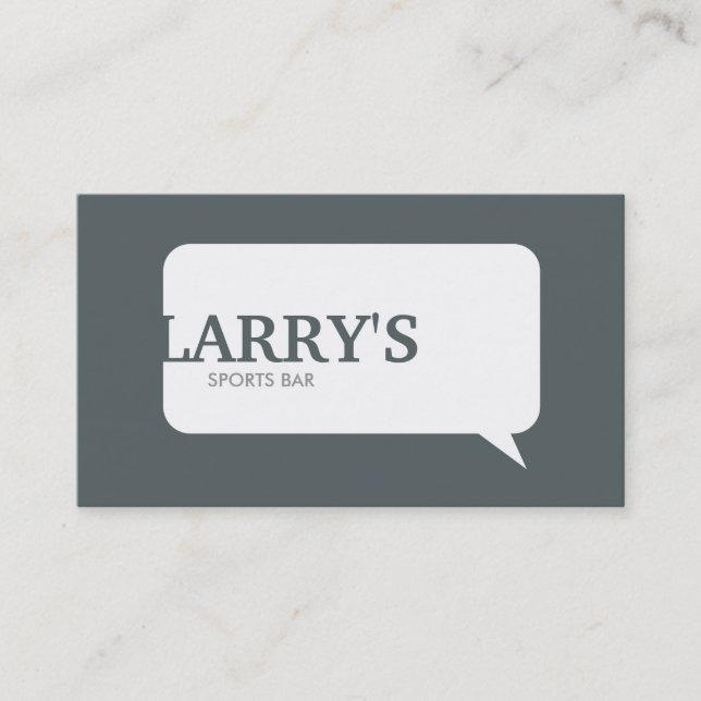 Logo de chat en tarjeta de presentación Gray II (Anverso)