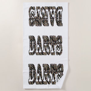 Logo De Dardos Hecho Con Carteles, Toalla De Playa