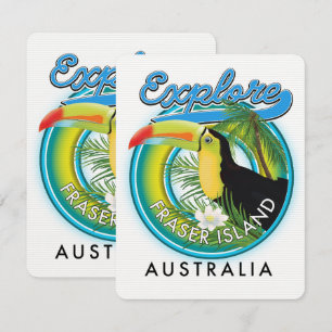 Logo de exploración de la isla Fraser Australia