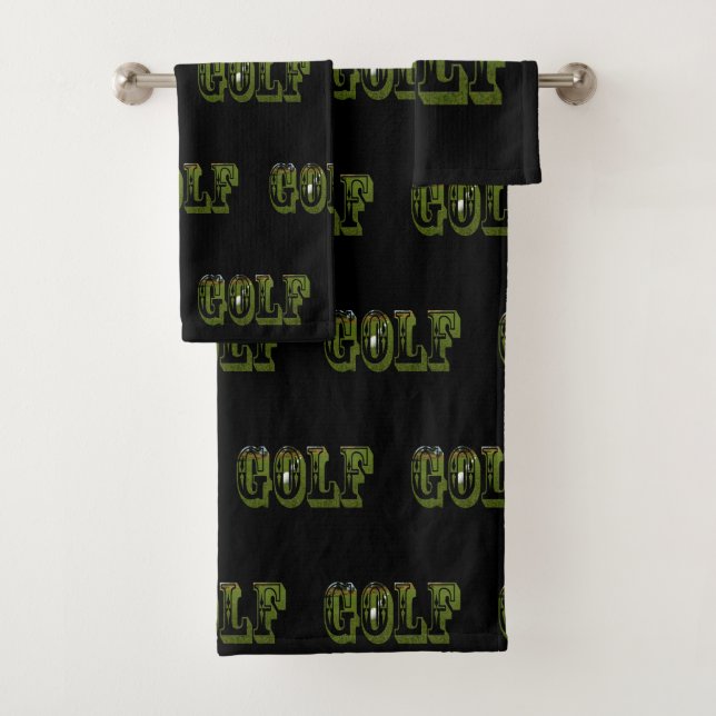 Logo De Green Golf En Negro, (In situ)