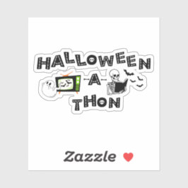 Logo de Halloweenathon con Pegatina de Skele