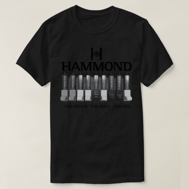 Logo de Hammond Organ y gráficos camiseta clásica (Diseño del anverso)