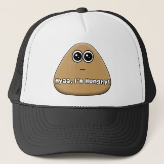Logo de Hungry Pou con texto - Gorra