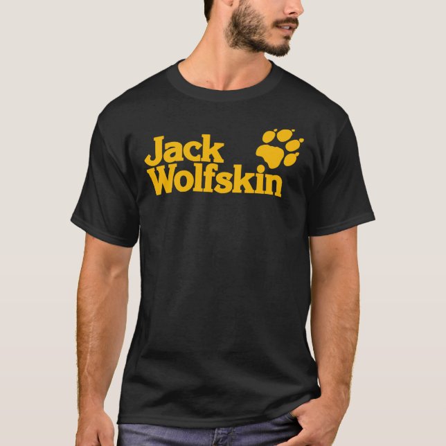 Logo de Jack Wolfskin amarillo camiseta esencial (Anverso)