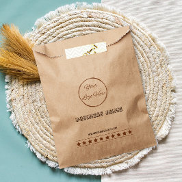 Logo de la bolsa de papel de marca marrón occident
