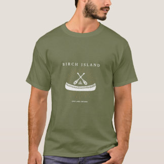Logo de la canoa de la camiseta verde