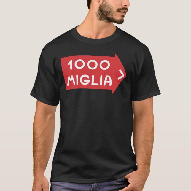 Logo de la carrera de Miglia de 1000 camiseta clás (Anverso)