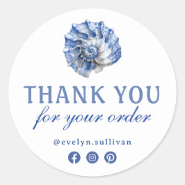 Logo de la concha azul gracias pegatina