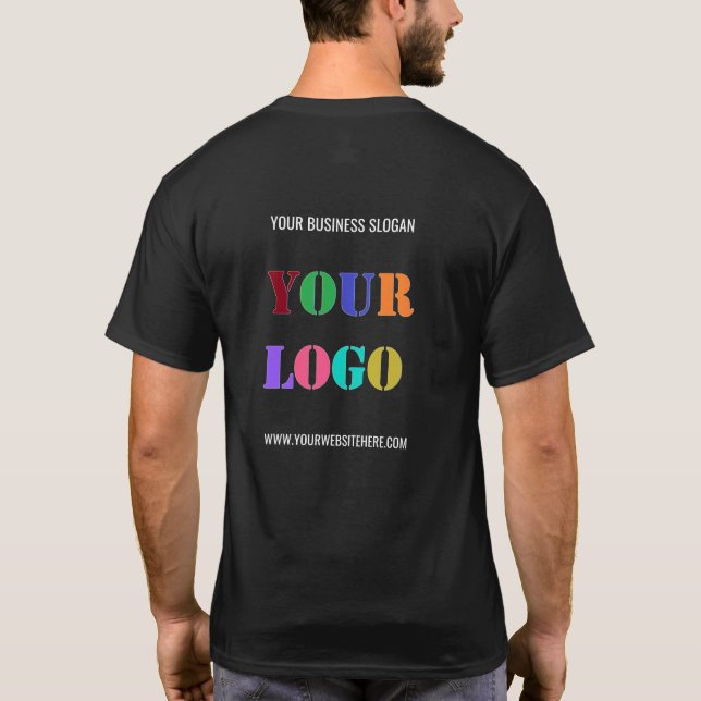 Logo de la empresa personalizado y camiseta comerc (Reverso)