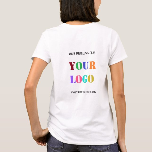 Logo de la empresa personalizado y camiseta comerc (Reverso)