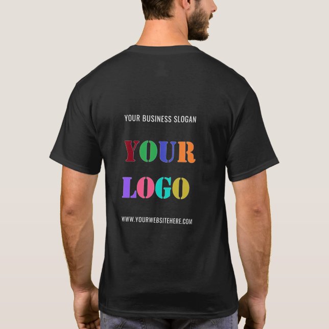 Logo de la empresa personalizado y camiseta comerc (Reverso)