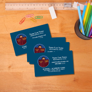 Logo de la escuela personalizado   Tarjeta de pres