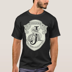 Logo de la motocicleta AJS en puntos de camiseta c