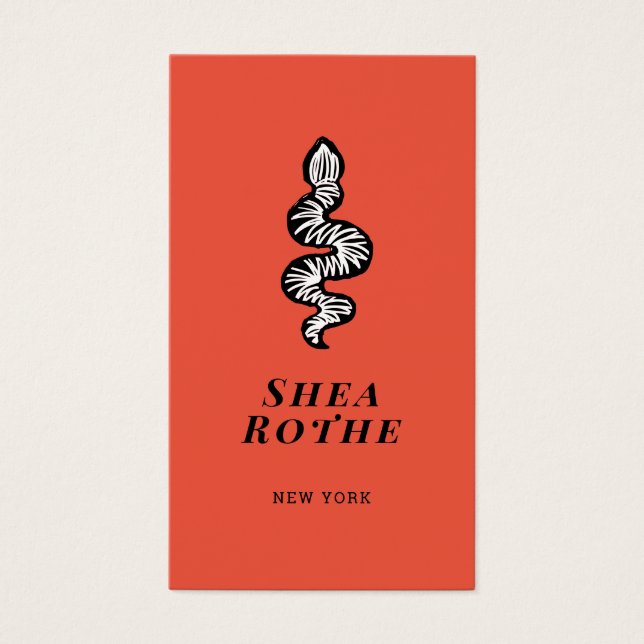 Logo de la naturaleza de la serpiente blanca de Gu (Frente)