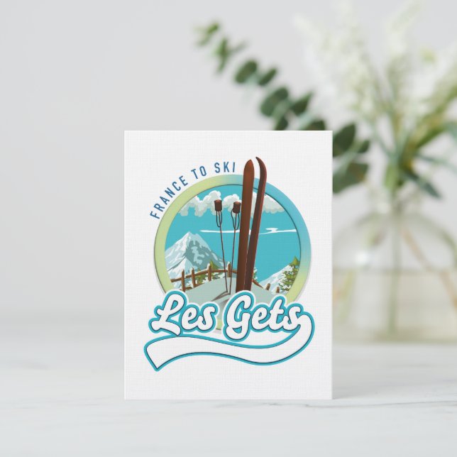 Logo de Les Gets francia para esquiar (Anverso de pie)