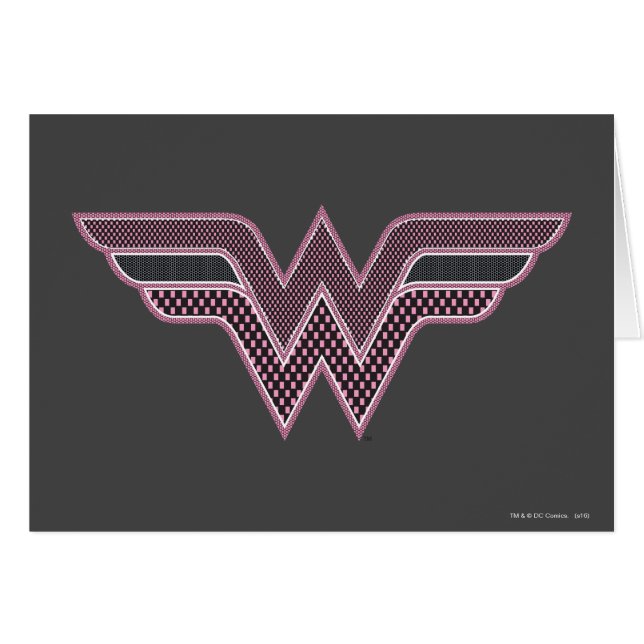 Logo de malla de cheques rosados y negros de la mu (Anverso (Horizontal))