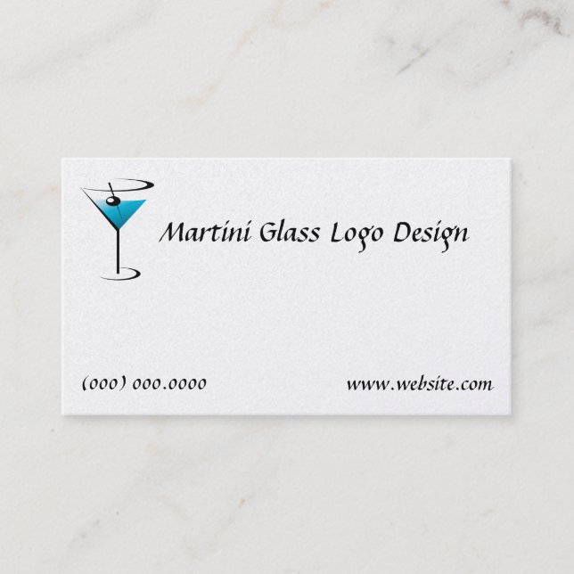 Logo de Martini Glass para la tarjeta de visita Ba (Anverso)