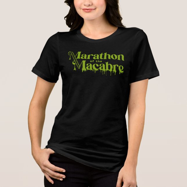 Logo de MOTM24 Camisa de mujer - Verde sobre negro (Anverso)