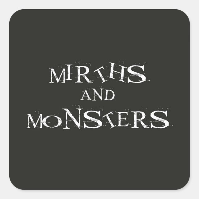 Logo de pegatina de Mirths y Monsters (Anverso)