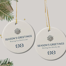 Logo de personalizado Alegría navideña Ornamento d