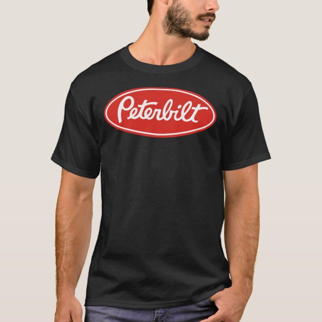Logo de Peterbilt Truck camiseta Redwhite Essentia (Anverso)