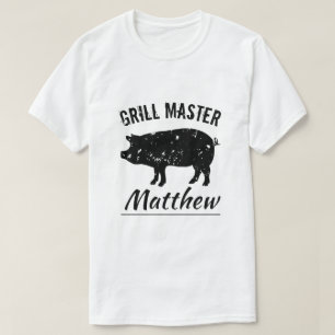 Logo de porcino Vintage Camisa de barbacoa para lo