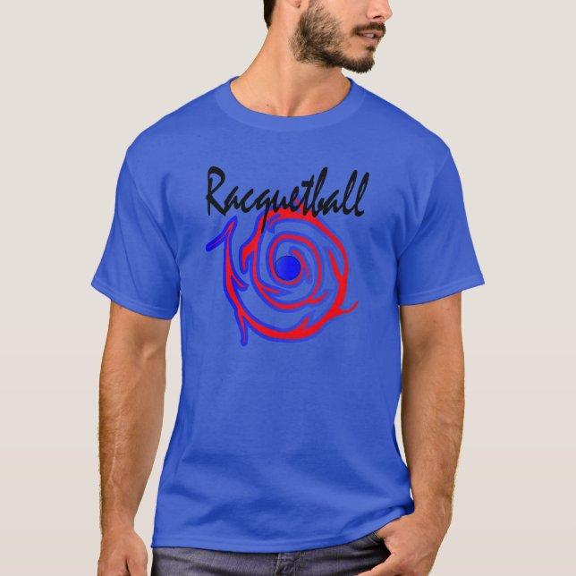 Logo de Racquetball radical en camiseta (Anverso)