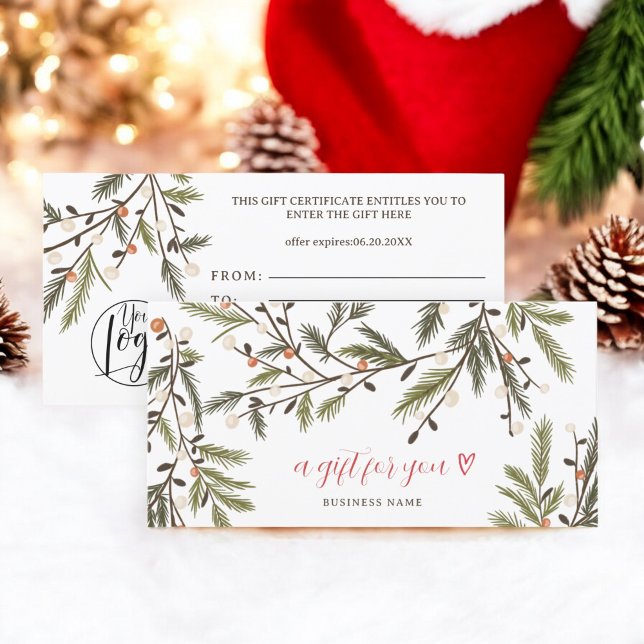 Logo de Rustic Greenery Winter Holiday Navidades (Rustic Greenery Winter Holiday Christmas logo)