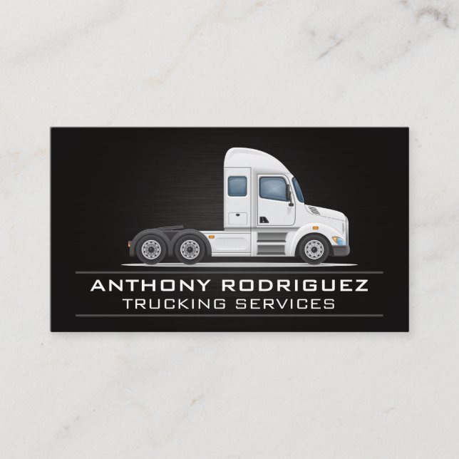 Logo de Semi Truck | Tarjeta de visita de la logís (Anverso)