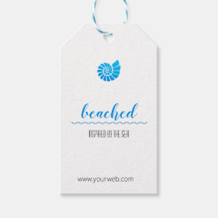 Logo de Shell Blue Beach Tema Etiqueta de colgado