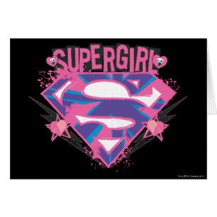 Logo de Supergirl Pink and Purple Grunge