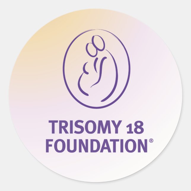 Logo de Trisomy 18 Foundation - Pegatina redondo (Anverso)