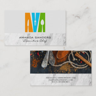 Logo de Utensils   Tarjeta de visita Spices