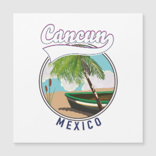 Logo de viaje de Cancún México Beach