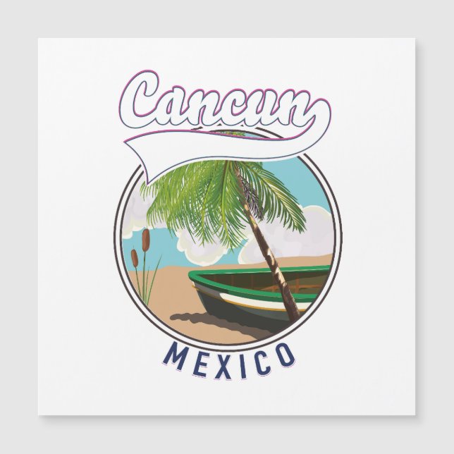 Logo de viaje de Cancún México Beach (Anverso)