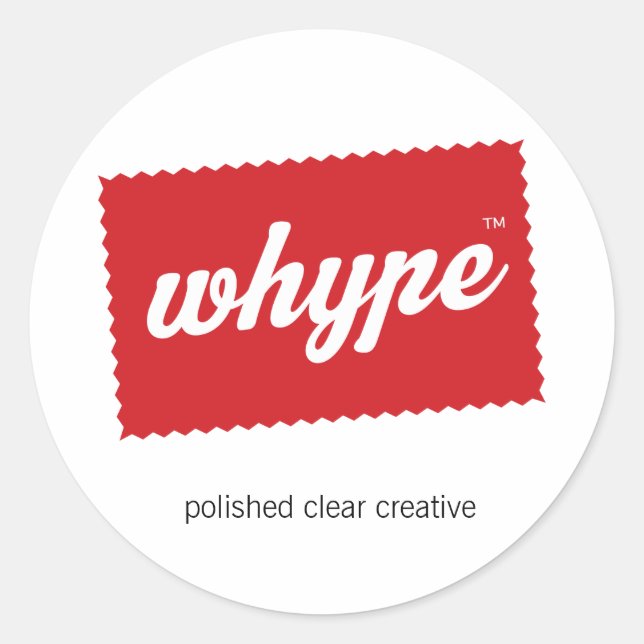 Logo de Whype pulido claro pegatinas creativos (Anverso)
