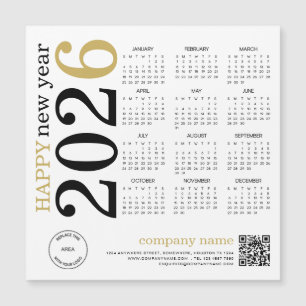Logo del Calendario 2026 Código QR Feliz Año Nuevo