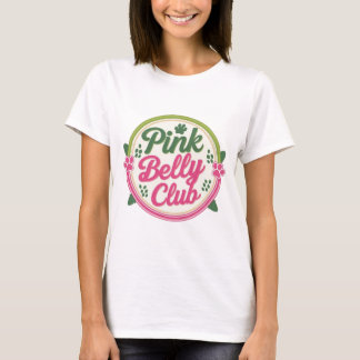 Logo del club de Belly rosa camiseta básica femeni