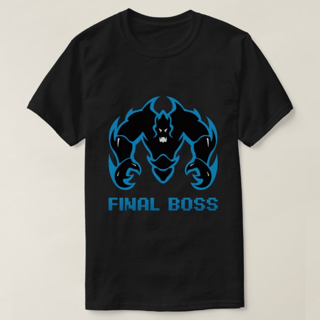 Logo del equipo FINAL BOSS con camiseta acoplada (Diseño del anverso)