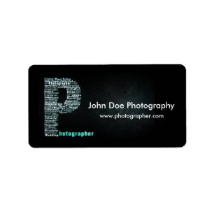 Logo del fotógrafo Hoja de etiquetas de negocios 1