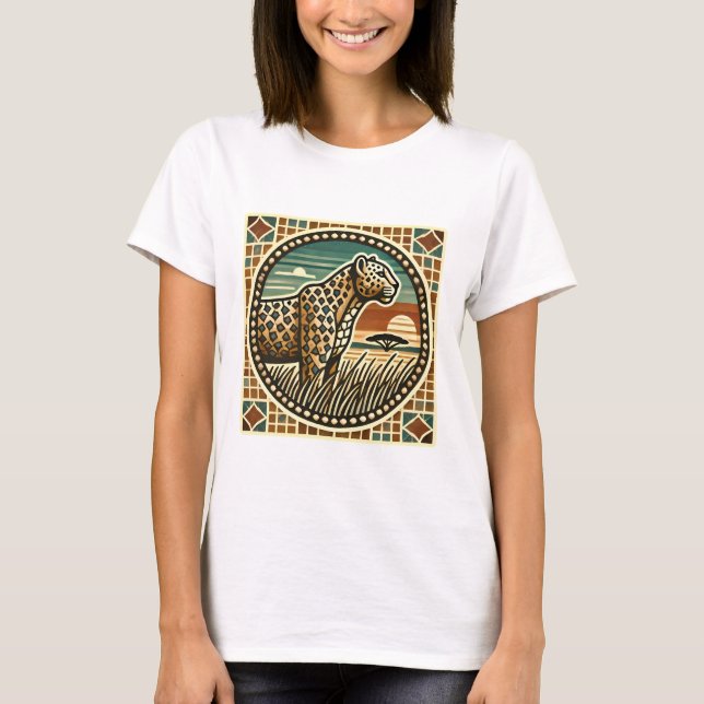 Logo del Mosaico Retro de la camiseta Leopard (Anverso)