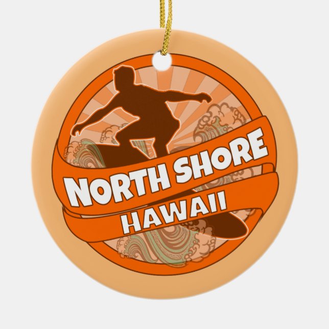 Logo del naranja de Hawaii Norte adorno (Frente)