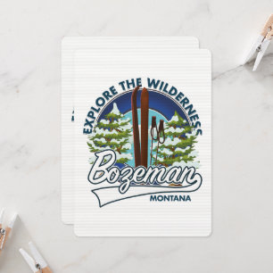 Logo del poster de esquí Bozeman Montana
